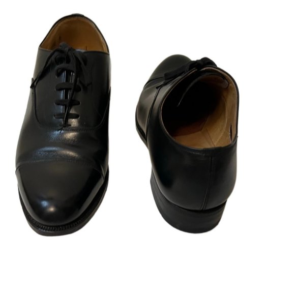 Burberry Men\'s Black Leather Lace Up Oxfords  Size 24EE  (US Size 6) main image 10